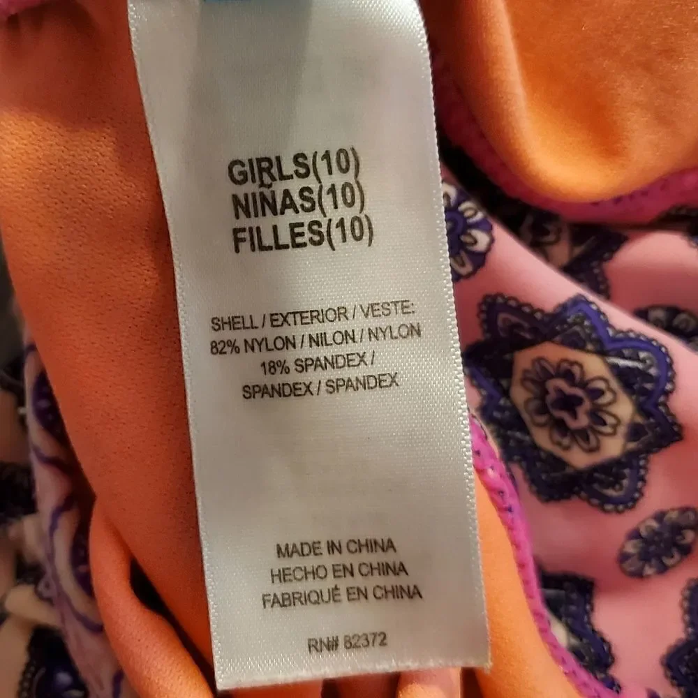 Breaking Waves Girls One Shoulder Swimsuit